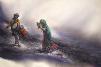 Ali Abbas, Watercolor on paper, 29 x 44 Inch, Figurative Painting, AC-AAB-232
